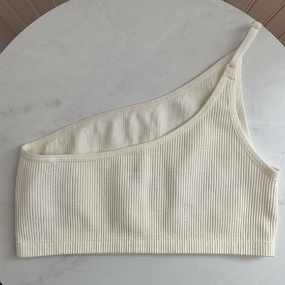 UO Out From Under One Shoulder Ribbed Bra Top - Picture 3 of 6